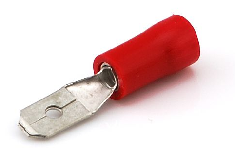 Tongstekkers en vlakstekkers 4.8 x 0.5 mm rood