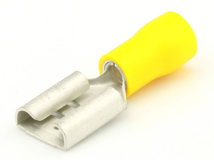 Tongstekkers en vlakstekkers 9.5 x 1.2 mm geel