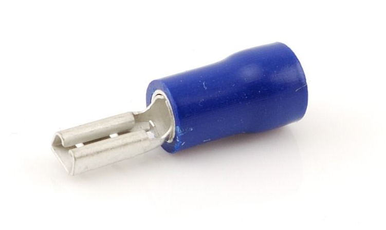 Tongstekkers en vlakstekkers 2.8 x 0.5 mm blauw