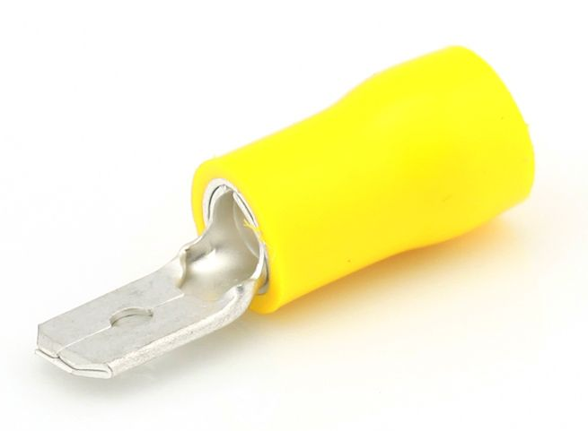 Zungenstecker und Fachstecker 6.3 x 0.8 mm Gelb