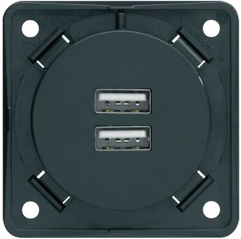 Oplaadcontactdoos USB A+A 230V