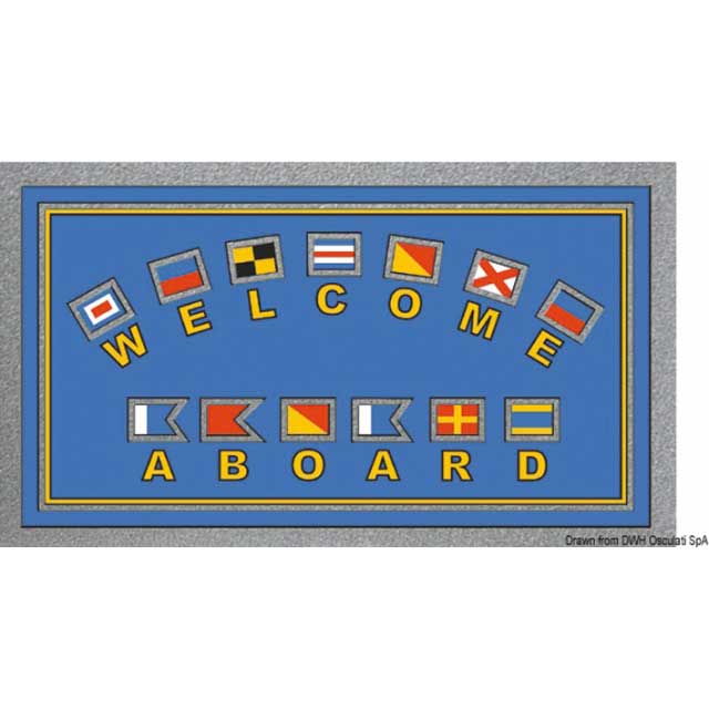 Welcome on Board mat met landenvlaggen