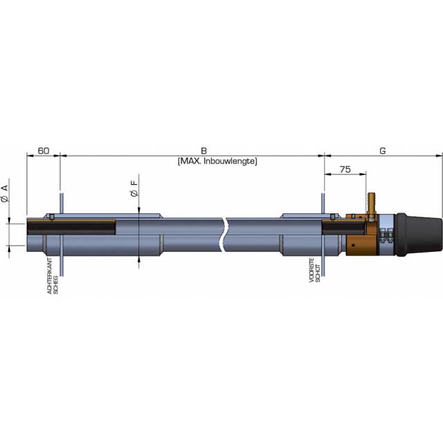 Schroefaskoker watergesmeerd model 1