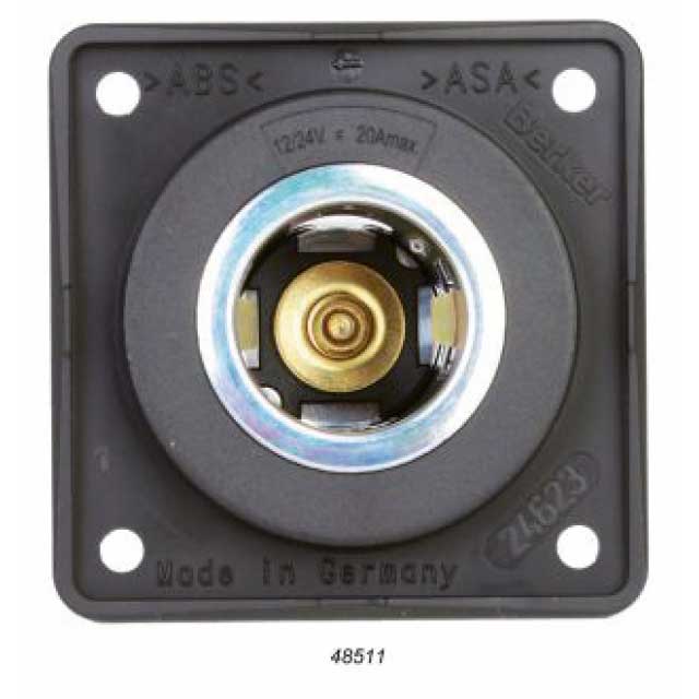 Wandsteckdose 12/24V f&uuml;r 20mm Stiftstecker