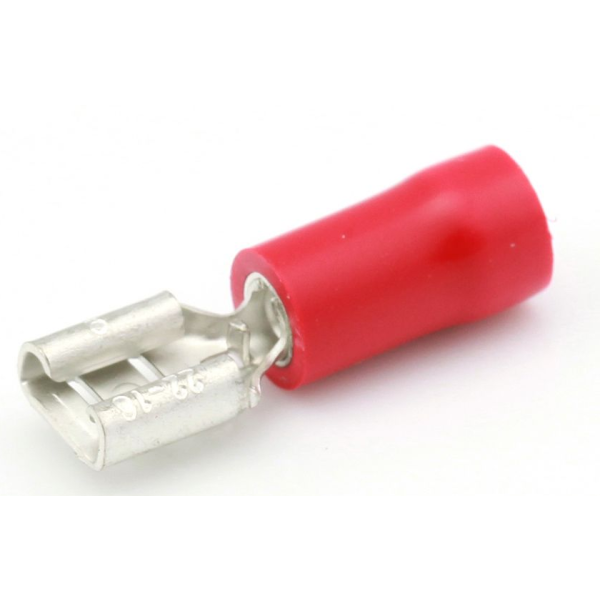 Vlakstekker onge&iuml;soleerd - 741 - RI741RED-100