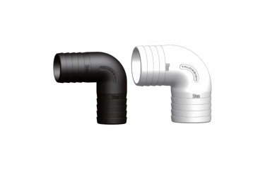 Verbinder met 2 tule einden 90&deg;