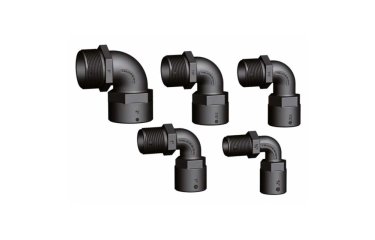 Verbinder met binnen- en buitendraad 90&deg;