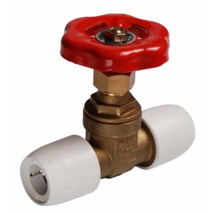Messing schuifafsluiter warm+koud water &oslash;22 mm - Cbns0974 - HX35/22