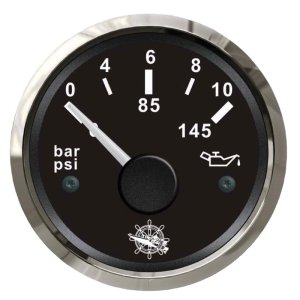 Osculati oil pressure indicator 0/10 bar black/glossy - En 27 321 11 - EU27.321.11