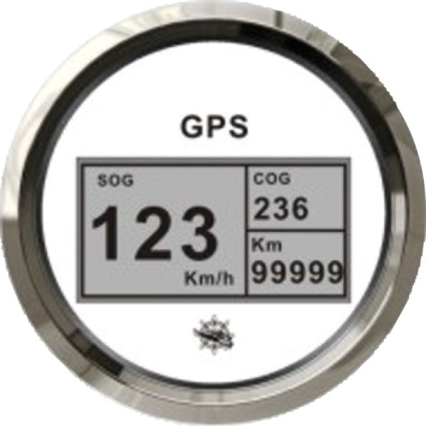 Osculati speedometer compass mile counter GPS white/glossy - En 27 781 01 2014 - EU27.781.01