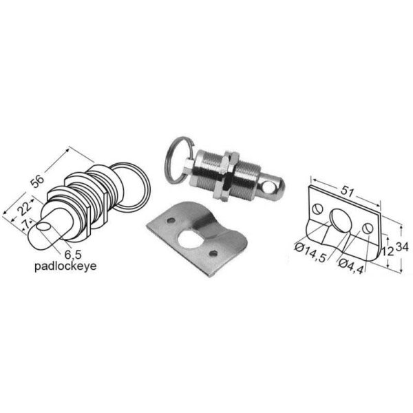 Push-Lock-Edelstahl - Eu38 405 50 - EU38.405.50