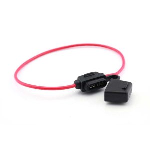 Vlaksteek zekeringhouder 2.5 mm&sup2; rode kabel - Fha28 1 5red 2 - RIFHA29-10