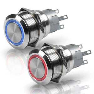 HM 8455 RVS serie schakelaar  - Hella knop - HM8455-011