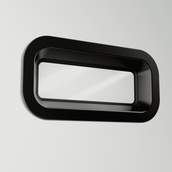 TOPwindows R55 Bullauge - Patrijspoort 375x175xr55 vast 002 zwart - TPW5051002